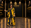 Golden Bloom Kimono Set